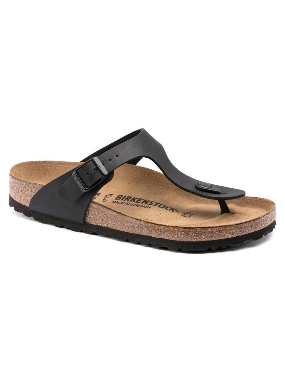 BIRKENSTOCK women's gizeh birko-flor sandals in black Size 38